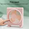 Square Desk Fan USB Rechargeable Low Noise Strong Wind Personal Fan Home Office Travel Outdoor Portable Electric Cooling Fan