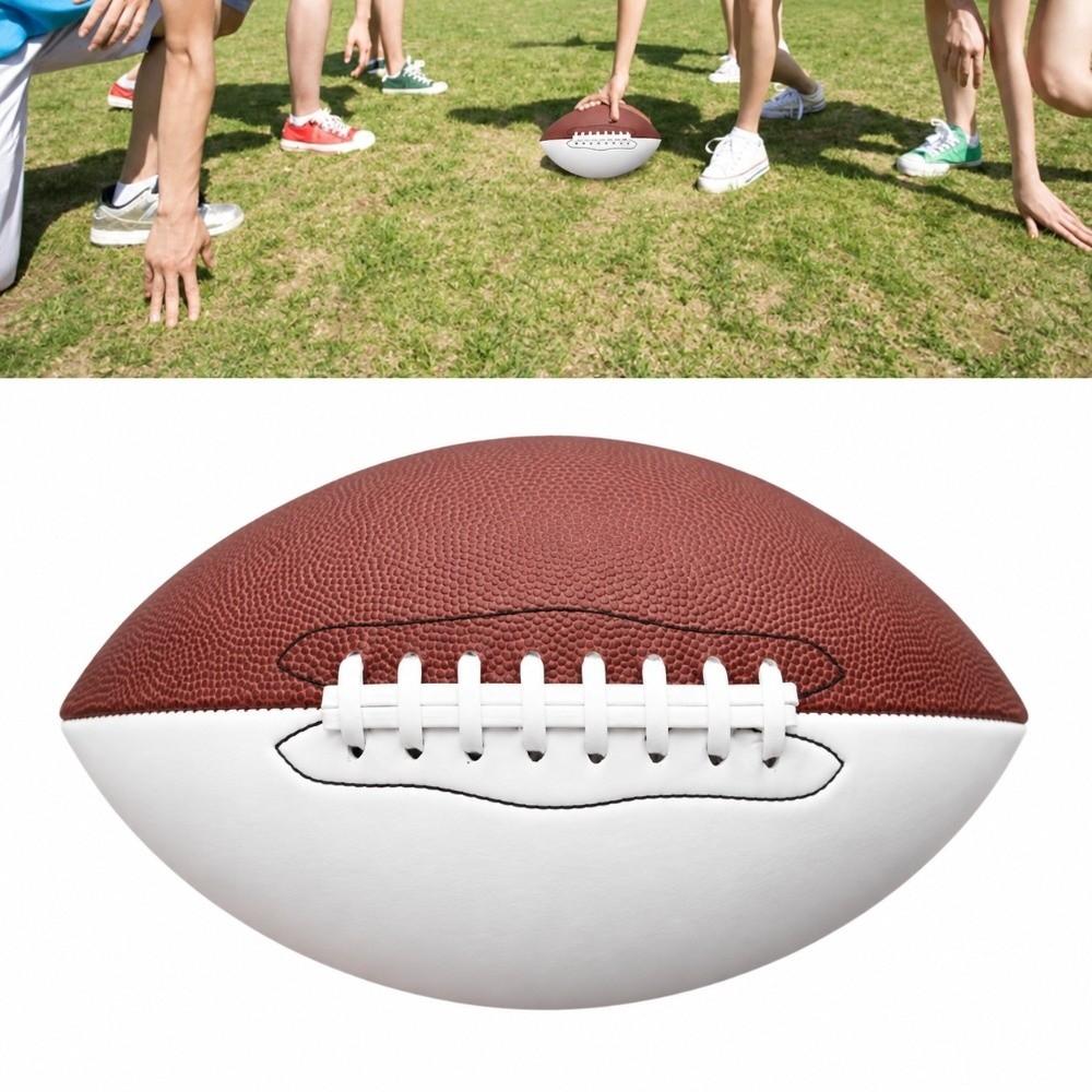Oval American Football Brown and White Training Football Durable Sports Football  Recreational Play