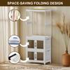 Mobile Wardrobe Clothes Organizer with Haging Rod & Cabinet Clothing Storage Shelf with Wheels for Bedroom Living Room