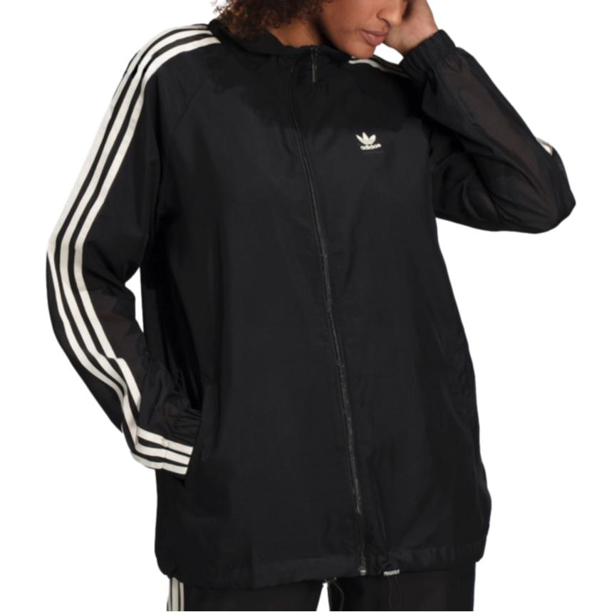 adidas Originals WINDBREAKER Trench Coat Women's Black DU8172