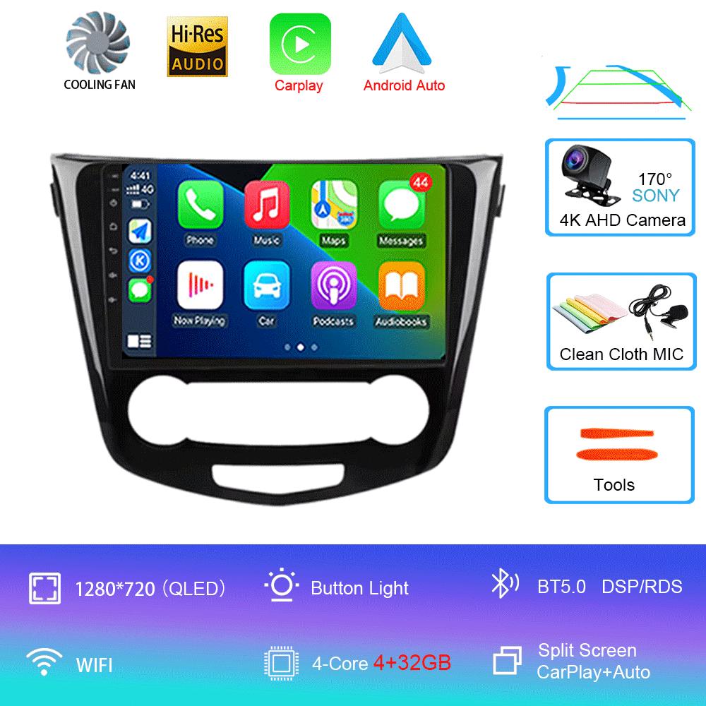 2 Din Android 14 Car Radio For Nissan Qashqai 2 J11 X-Trail T32 Rogue 2013-2021 Multimedia Player 2Din Carplay Stereo DVD