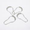12pcs 304 Stainless Steel Shower Curtain Hooks Rust-proof Five Beads Gourd Curtain Hanger Heavy-Duty Sliver Shower Rod Hooks