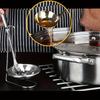 Tragbarer Edelstahl Haushalt Restaurant HOT Pot Shop Suppen Siebgestell Einseitiger Löffel Essstäbchen Küchengeschirrgestell