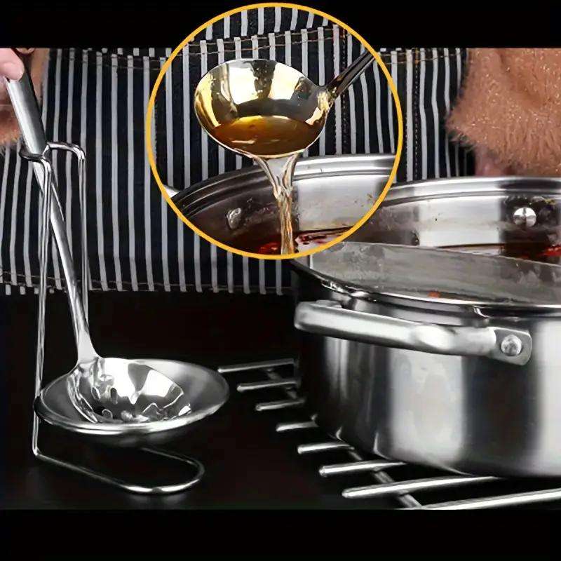 Tragbarer Edelstahl Haushalt Restaurant HOT Pot Shop Suppen Siebgestell Einseitiger Löffel Essstäbchen Küchengeschirrgestell