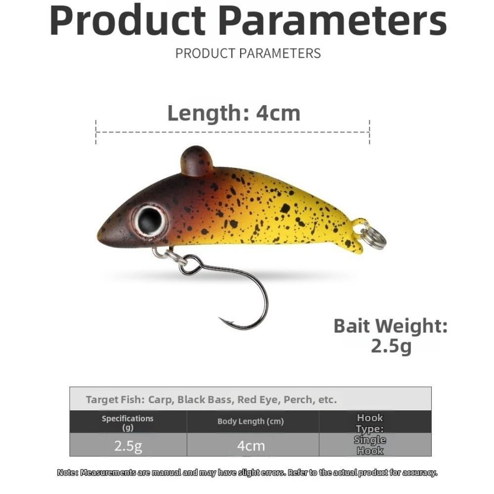 2.5g Weight Hard Bait Fishing Lure Single Hook Full Water Layer Lure Bionic Hard Bait For Trout