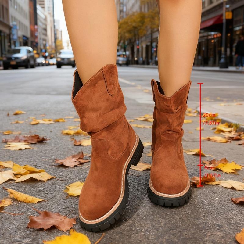 

Винтажная обувь, ботинки больших размеров, ботинки до середины икры для осени и зимы, женские ботинки 43 светло-коричневого