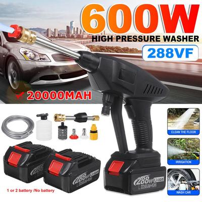 600W Cordless Washer Jet Electric Car Washer Guns High Pressure Cleaner 288VF Foam Nozzle For Car Auto Cleaning