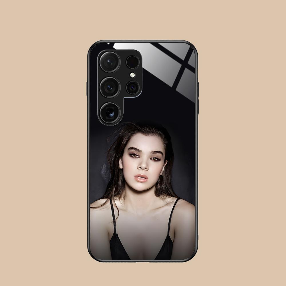 Hailee Steinfeld Glass Mobile Phone Case for Samsung Galaxy S26 S25 S24 S23 S22 S21 S20 Note20 Plus FE Ultra Colorful Cover