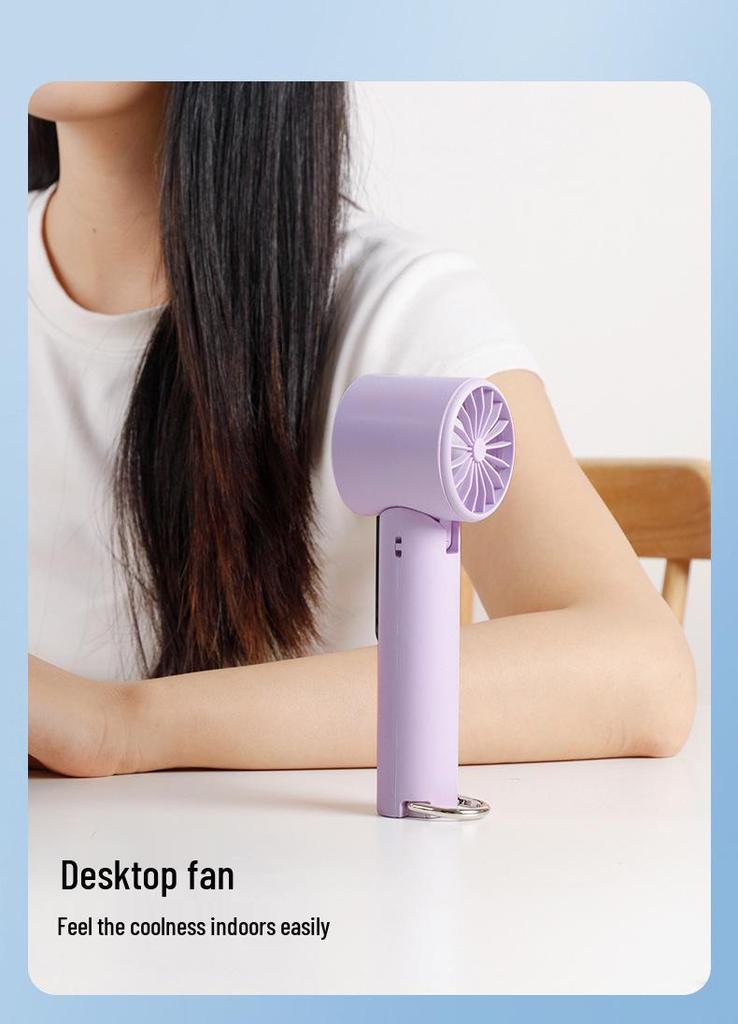 Weilexing Folding Ice Pack Cooling Fan - High-Speed Turbine, Long Battery Life, USB Portable Handheld.