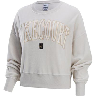 Court Heritage Comfortable Round Neck Sweatshirt Women Sweatshirt Metallic-Gold Cream FQ2243-104