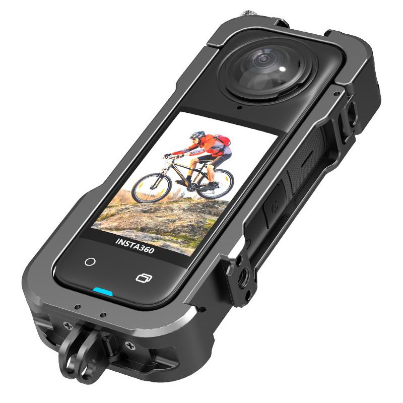 For Insta360 X4 Accessories Aluminum Alloy Expansion Bracket With Metal Frame Metal Rabbit Cage Protective Frame Accessories