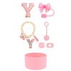 7pcs Cup Accessories Set for Stanley 30oz 40oz Tumbler Straw Cover Cap Boot Spill Proof Stopper Letter Keychain Charm Sticker