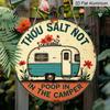 2D Flat Aluminum Retro RV Camping Sign Wall Decoration, Available In Various Sizes and Fun Styles. Suitable for Cafes, Living Rooms, Kitchens, Bars