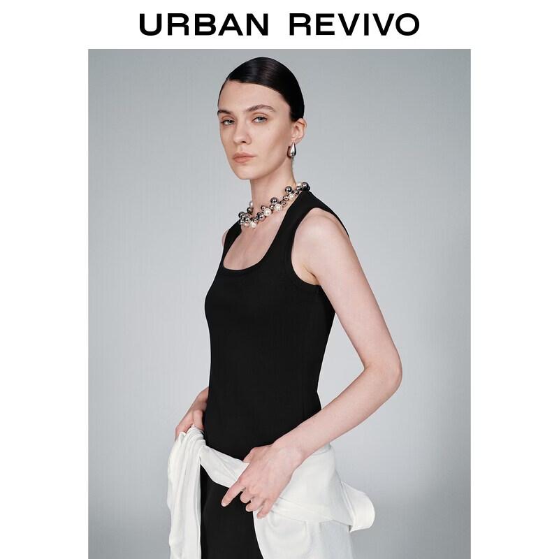 UR 2026 Spring U-Neck Slim Fit Pencil Dress