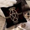 Witch Sun Moon Pentagram Pillow Covers Cartoon Sofa Decorative Home Double-sided Printing Short Plush Cute Cushion Cover
