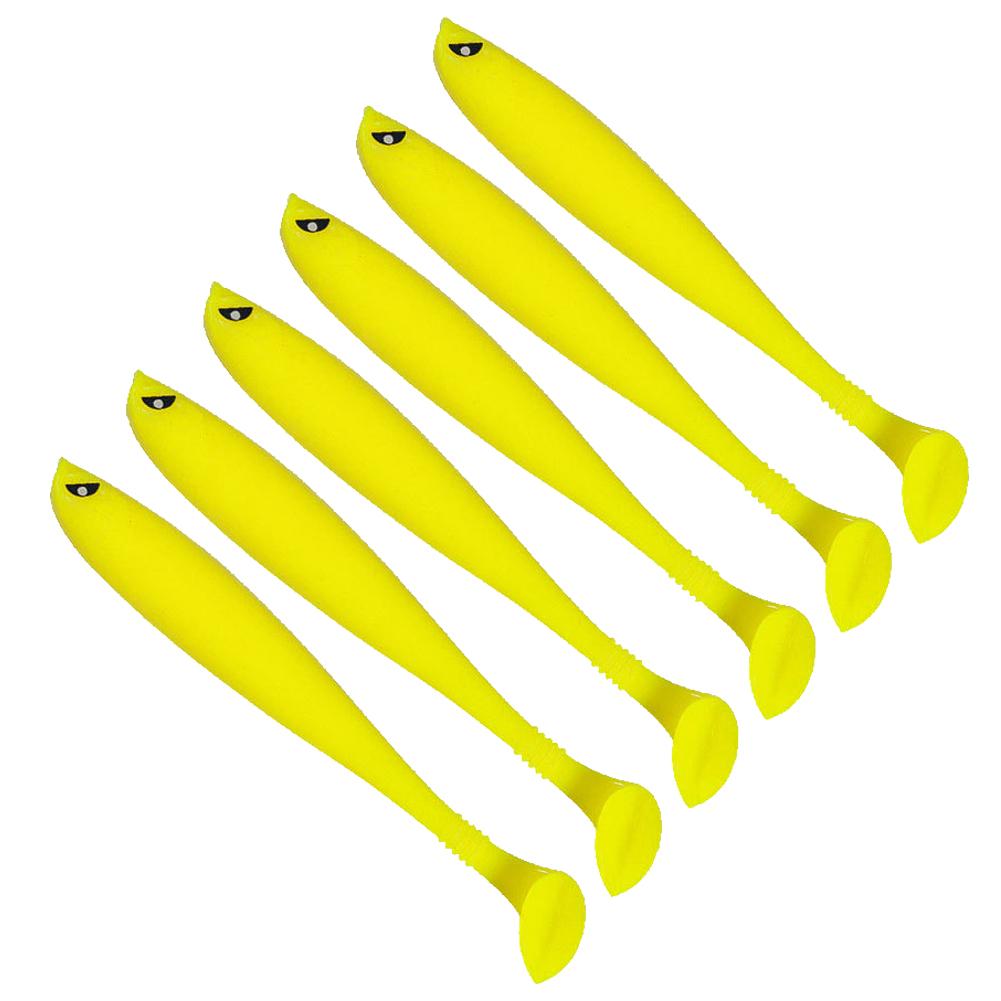 6Pcs Fishing Soft Bait 9cm Artificial Soft Bait Multifunctional Fishing Bass Carp Lure for Saltwater Freshwater