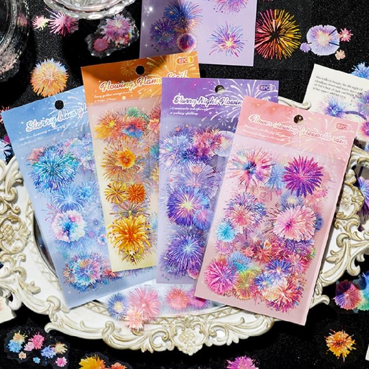 Safe Peels And Stick PET Sticker For Kids Crafting And Home Decors Long Timing Sparkling Sticker For DIY Art Projects