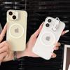 Frameless Magnetic Lens Stand Phone Case For iPhone 16 15 Pro Max E 14 13 Ultra Thin Wireless Charge Cover with Camera Bracket