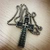 New Creative Retro Openable Double-layer Snake-shaped Relief Cross Pendant Necklace for Men Women Punk Personality Jewelry Gifts