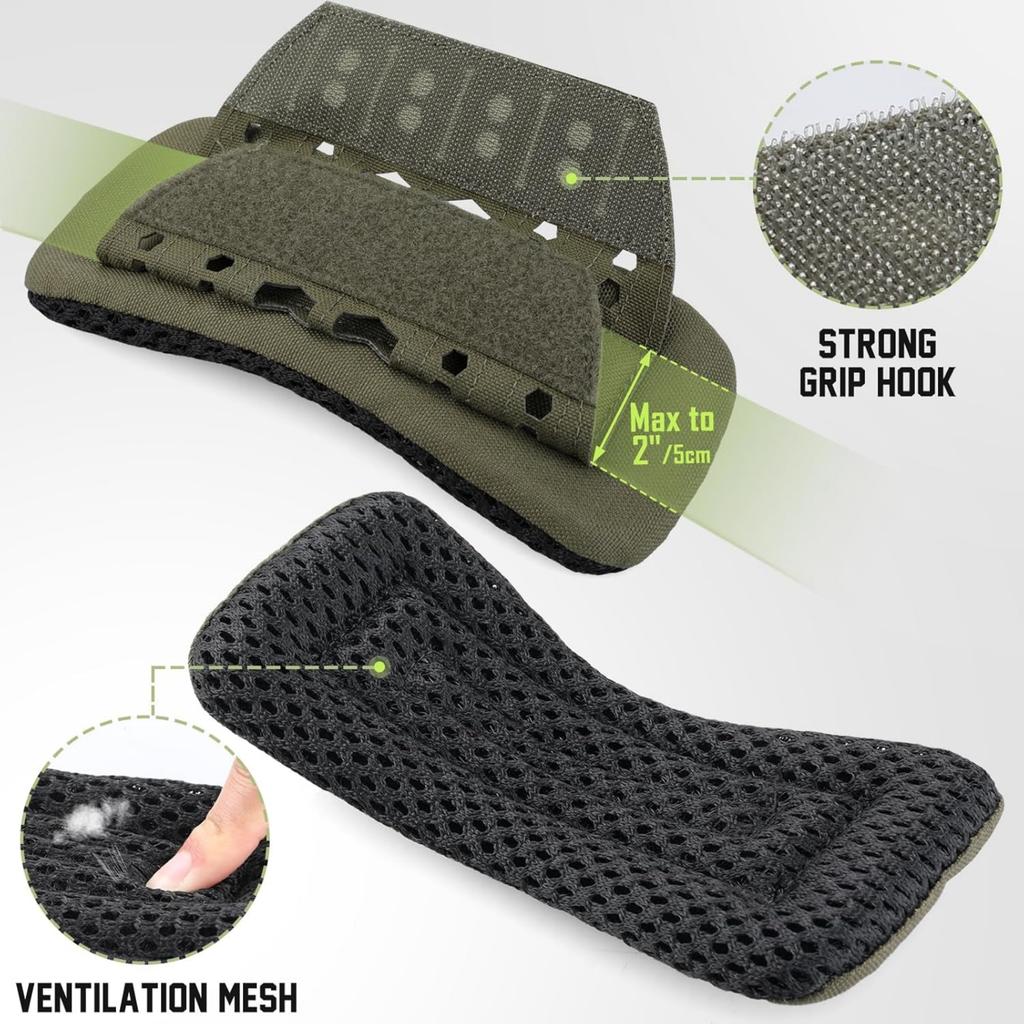 Laser Cutting Vest Shoulder Strap Pads Outdoor Backpack Breathable Mesh Cushion Shoulder Pad For Hunting Vest
