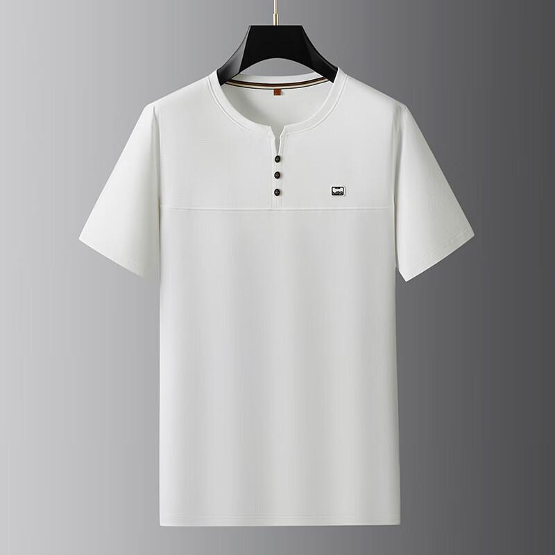 Men's Plus Size Short Sleeve Henley T-Shirt