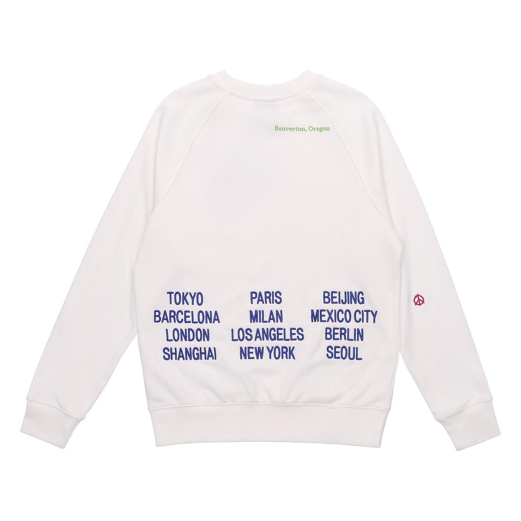 Nike Sportswear World Tour Logo Embroidered Hoodie White DD0883-100