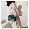 Fashion Embroidered Thread Contrast Small Square Bag 2025 New Large-capacity Shoulder Bag Versatile Simple Shoulder Strap Crossbody Bag