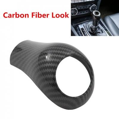 Cache-pommeau de levier de vitesses en ABS aspect fibre de carbone pour Mercedes-Benz Classe C W204