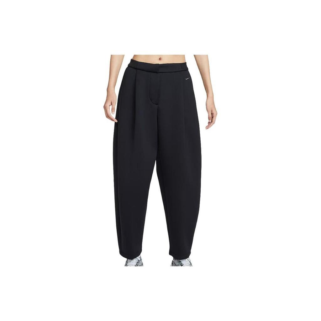 Nike Pantaloni Larghi da Donna in Pile Moderno a Vita Media Neri HV1965-010