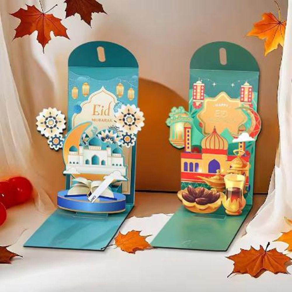 Moon Castle 3D Redness Envelopes Paper New Year Red Envelopes Stylish Money Packet Children