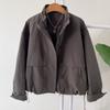 Honey J Women Nacht High Neck Button String Trench Jacket  4colors 