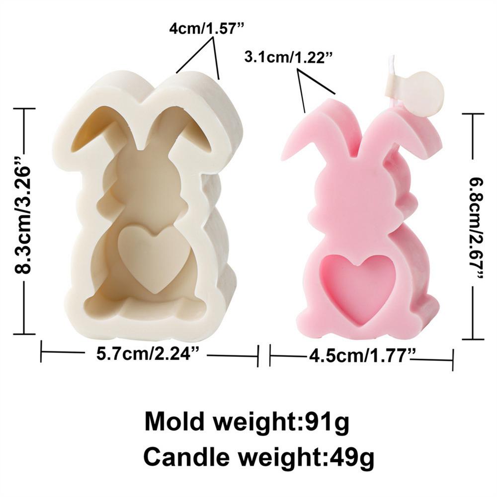 Easter Rabbit Candle Mold Soap Mold For Candle Making Resin Art Making Chocolate Candy Mold Soft Crafts For Aromatherapy Candle