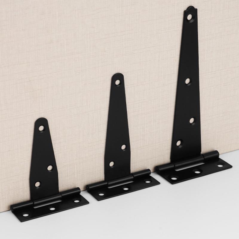 2pcs 3-6 Inches T Shape Iron Hinge Galvanized Door Gate Hardware Hinges Shed Cabinet Barn Room Strap Hinge With Screw