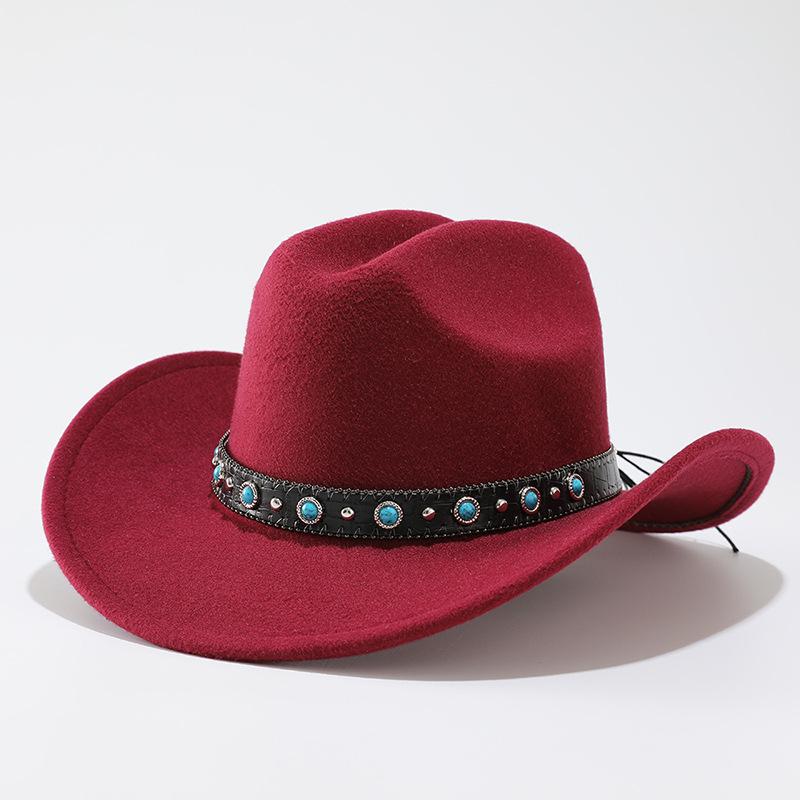 Hat Men's and Women's Wool Couple Top Hat Big Edge Straight Edge Jazz Hat Western Cowboy Hat