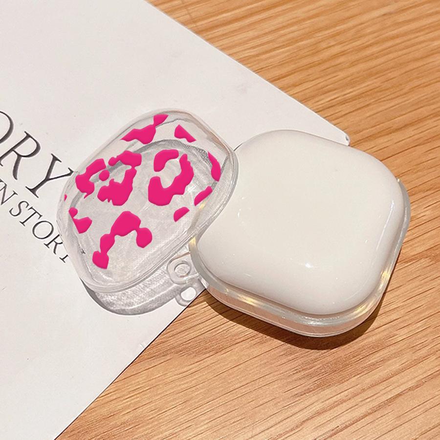 Transparente Kopfhörerhüllen Abdeckung Mit Haken Hülle Für Samsung Galaxy Buds Live 3Pro 4Pro 2Pro 2 3 FE 4 Pro Cartoon Leopardenmuster