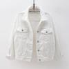 Damen Denim Jacke Übergröße Kurz Koreanischer Stil Locker Langarm Jacken Lässige Übergroße Tops