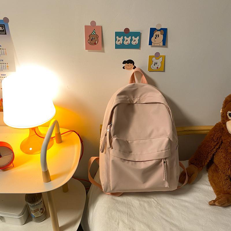 

Компактный свежий рюкзак: Легкий, Универсальный и Вместительный Школьный Рюкзак для Студентов и Поездок розовый