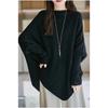 DIMANAF 2025 Autumn Winter Women Sweaters Pullover Tops Knitted Basic Tees Sweater Bat Sleeve Loose