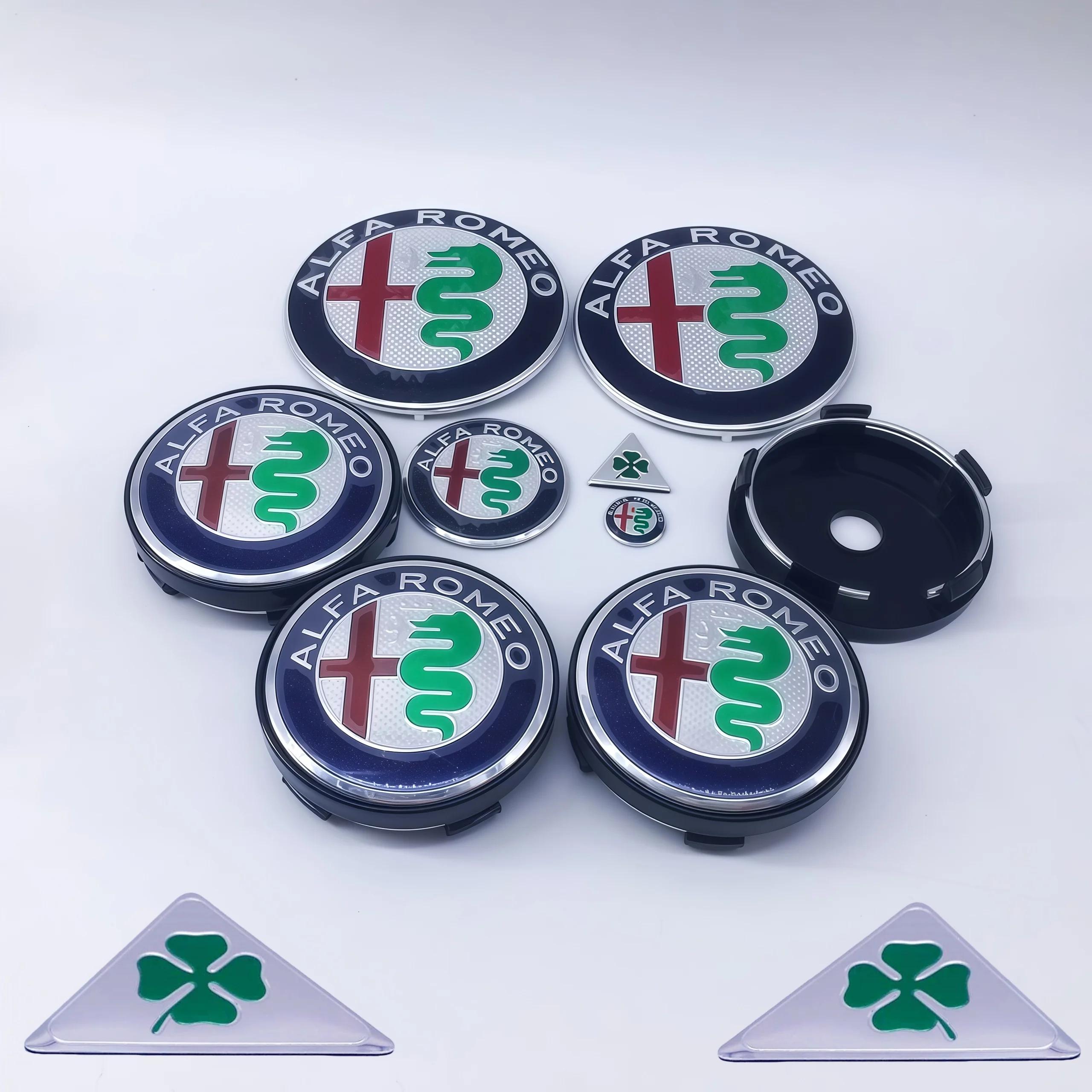 

Car Stickers For Alfa Romeo 11Pcs/Set Black Steering Wheel Emblem Caps Compatible with Alfa Romeo T60 060 Giulia Stelvio Mito Fr 60mm black cap