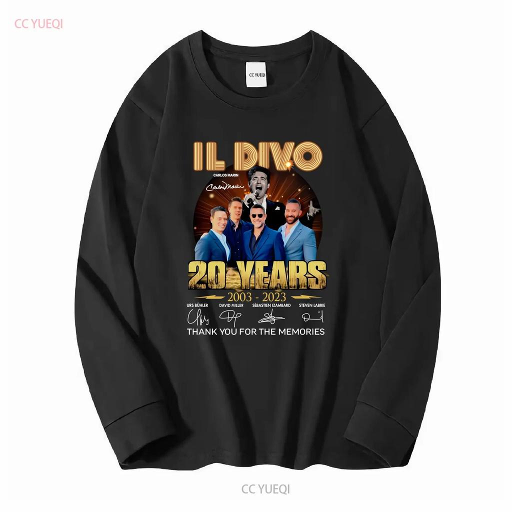 Il Divo 20 Years Thank You For The Memories T Shirt Full Size S 5XL vintage Washed Comfortable Stretched streetwear Versatile