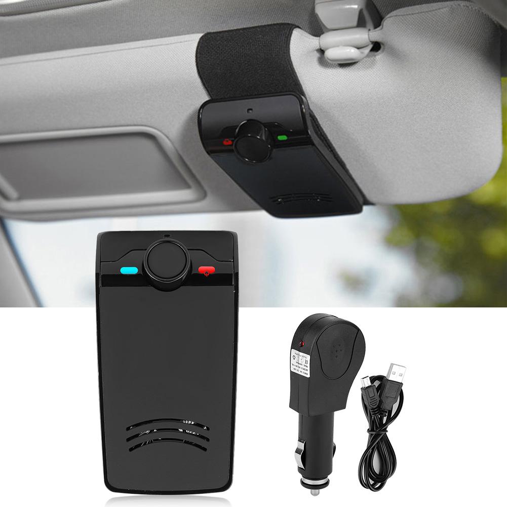 Car Bluetooth Handsfree Speakerphone Kit Sun Visor Clip Built In Speaker Auto Music Player