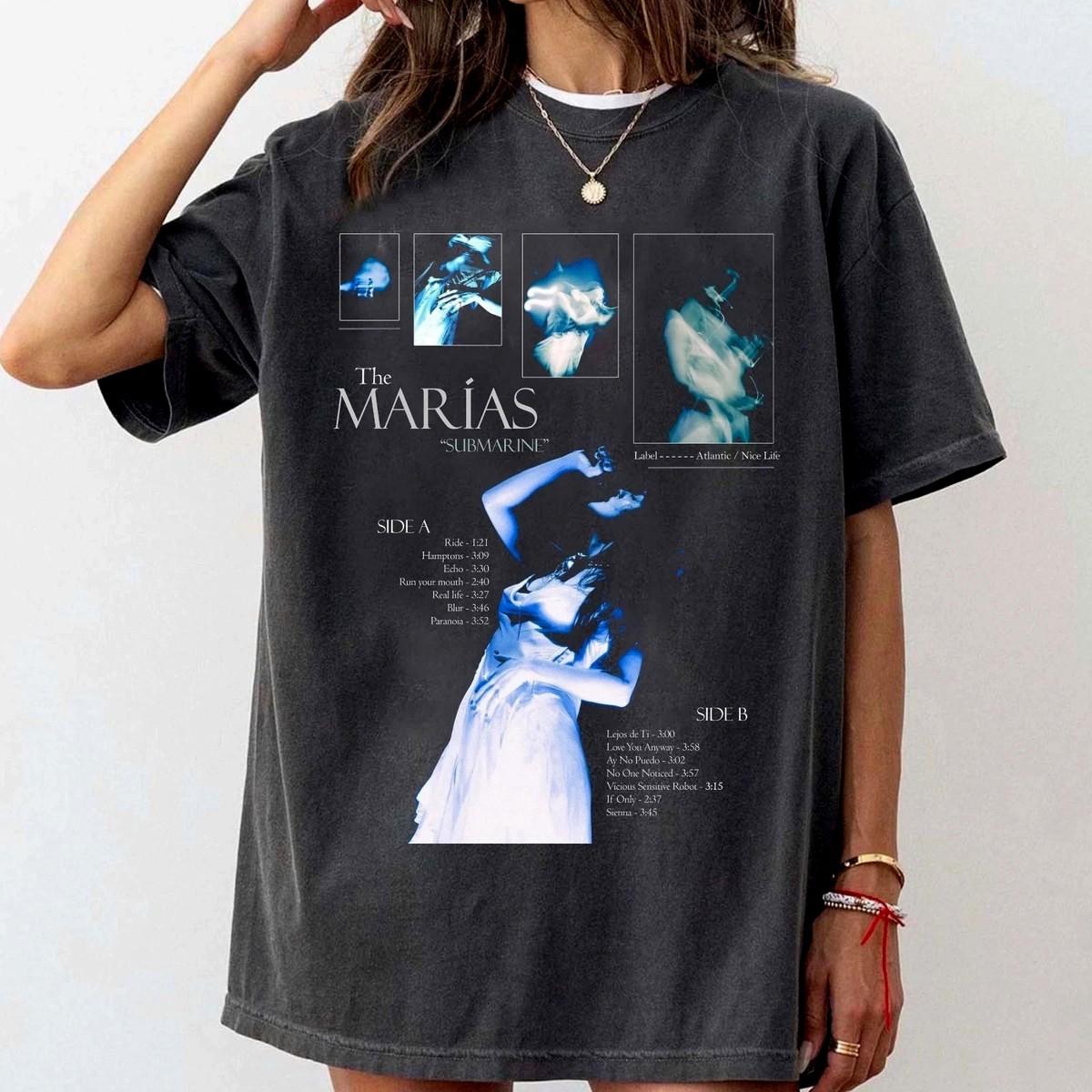 The Marias Tour 2025 the Marias Poster T-Shirt Cotton Unisex S-5XL EM1435 S