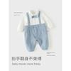 David Bella Newborn Class a Romper for Boys, Faux Two-Piece Jumpsuit, 2026 New Spring Baby Clothing