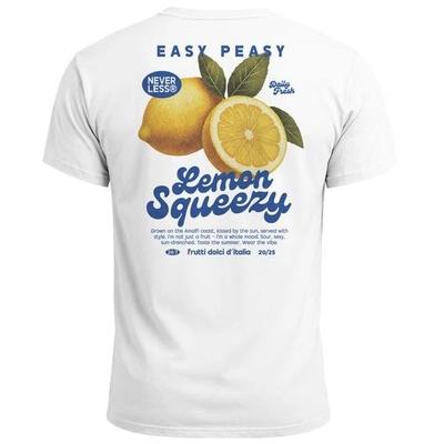 Męska koszulka 100% bawełna Męskie T-shirty Top Nadruk z tyłu Łatwizna Cytrynowa Cytrusy Włochy Vintage-