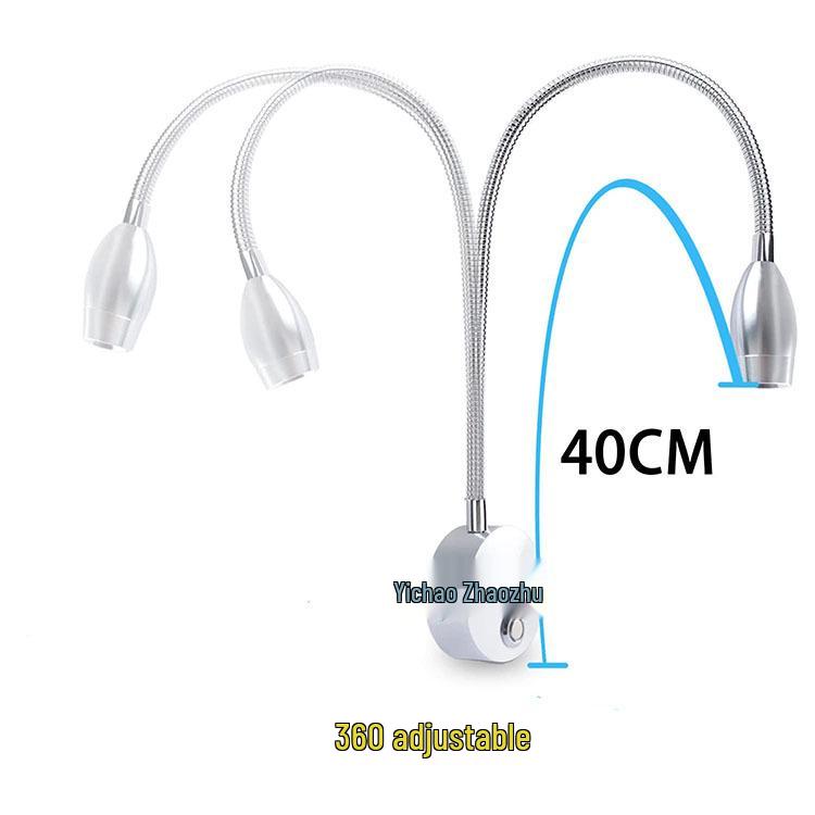 Smart Touch LED Gooseneck Wall Light with Stepless Dimming & Eye Protection
