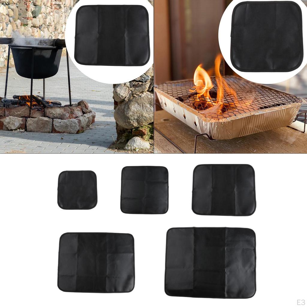 Fireplace Mat BBQ Floor Outdoor Grill Deck Protect Fire Insulation for Indoor