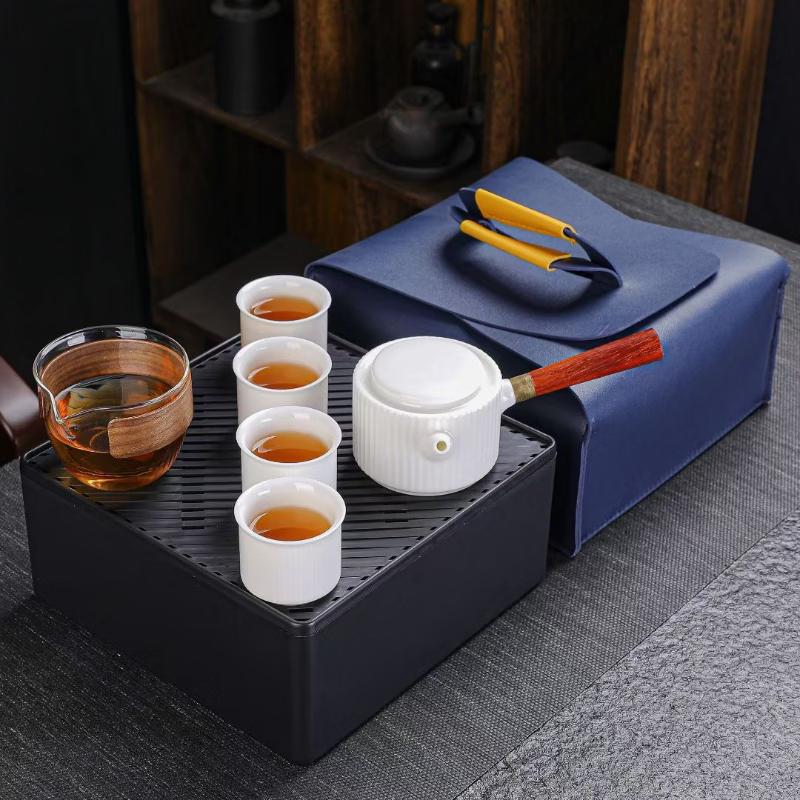 Portable Minimalist Ceramic Travel Tea Set