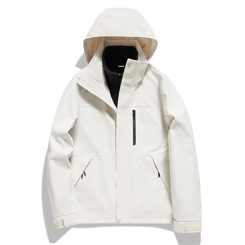 Men Women 3-in-1 Waterproof Windproof Winter Jacket With Removable Fleece Liner Skiing Hiking Camping Outdoor Activities