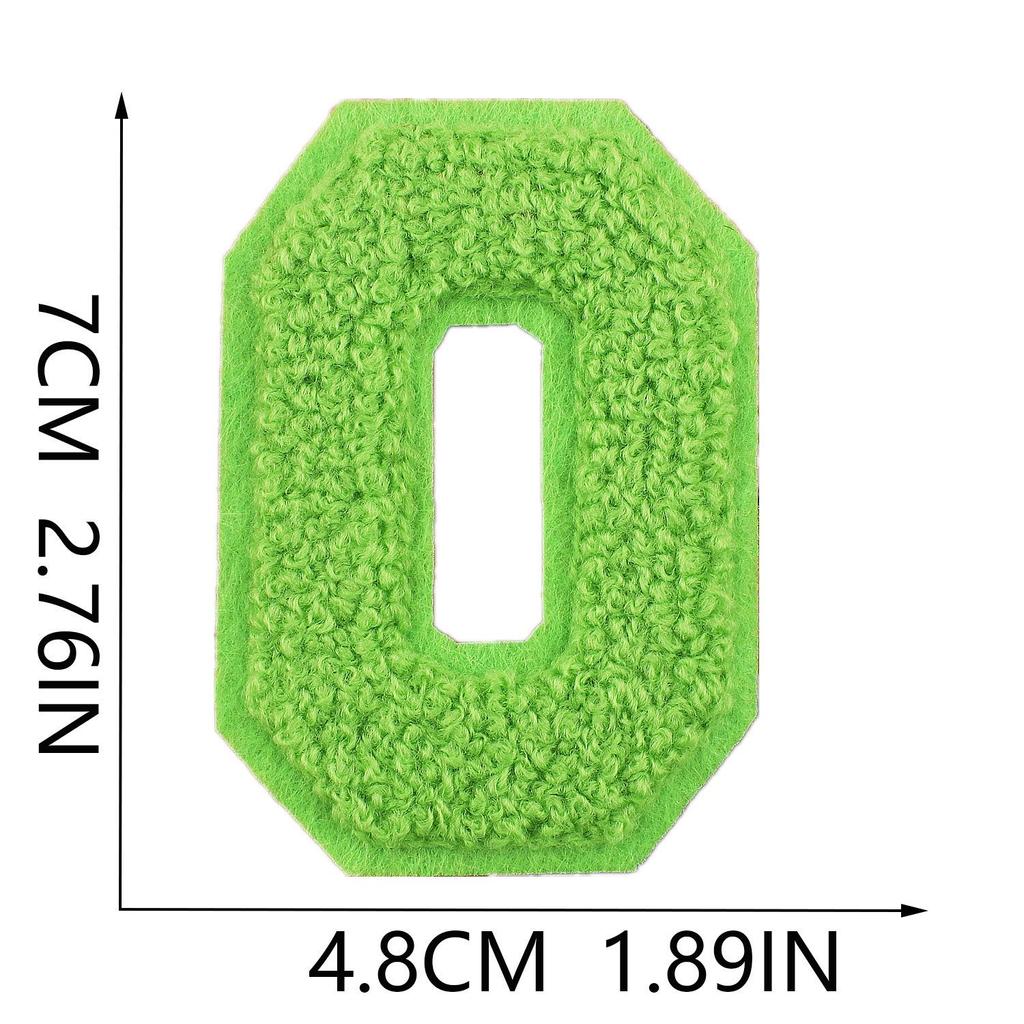 Xiao Tian Colorful 7cm Chenille A-Z Alphabet Embroidered Cloth Patch for Bags