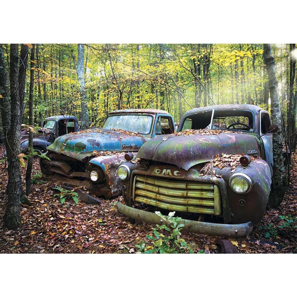 Set Pictură Diamant 5D DIY Vedere Stil Rural Mașină Rotund Pătrat Complet Broderie în Cruce Decor de Perete Acasă Artă Meșteșuguri